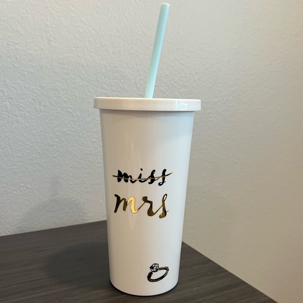 Kate Spade Miss to Mrs. Tumbler + Straw